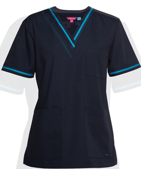 JB'S WEAR 4SCT1 LADIES CONTRAST SCRUBS TOP